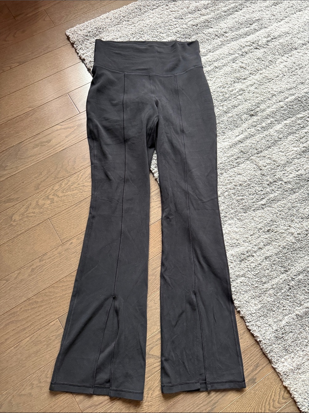 TNA Black High-Waist Flared Leg Yoga Pants
